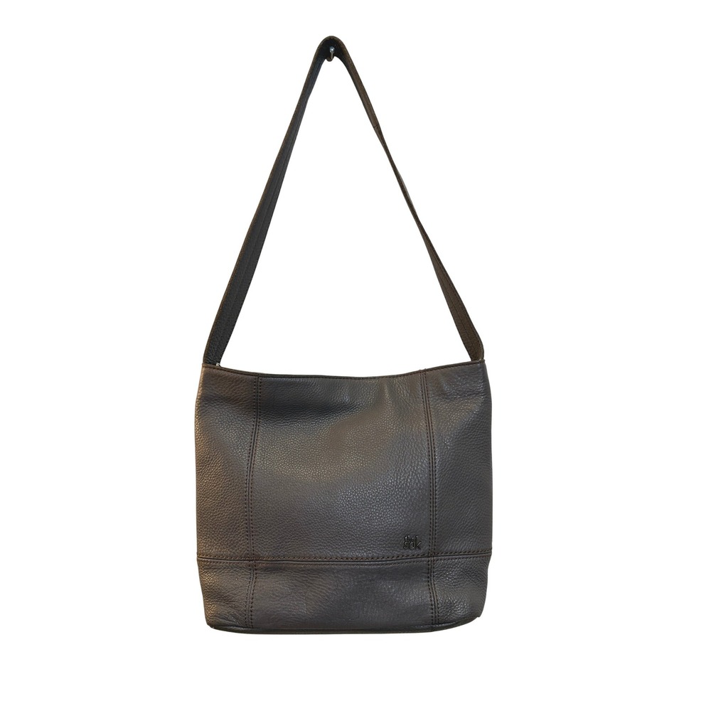 The Sak Hobo Bag Women Small Gray Pebbled Leather Shoulder‎ Bag Zip Top
